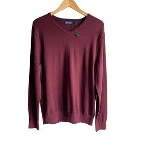 New! Nautica V-Neck Cotton Blend Pullover Sweater Size Medium